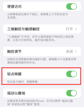 兴宾苹果授权维修站分享iPhone轻点无法唤醒怎么办