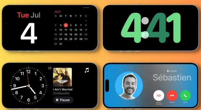兴宾苹果手机维修分享iOS17横屏充电待机显示有什么好处 