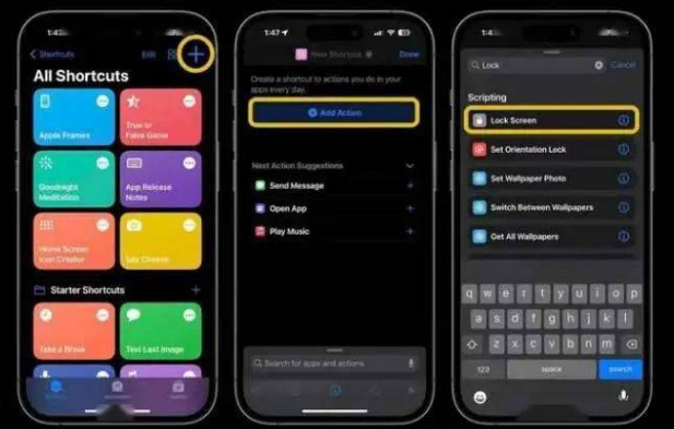兴宾苹果14锁屏维修店分享iPhone14升级iOS16.4后如何创建锁屏快捷方式 