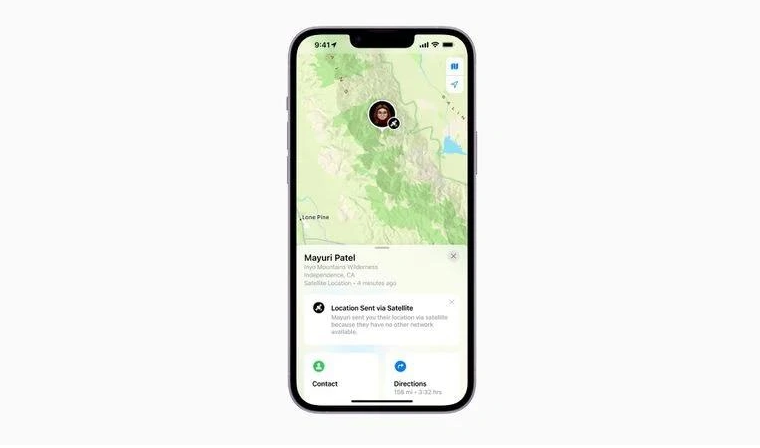 兴宾苹果14维修分享iPhone14系列中 FindMy功能通过卫星分享位置方法教程 